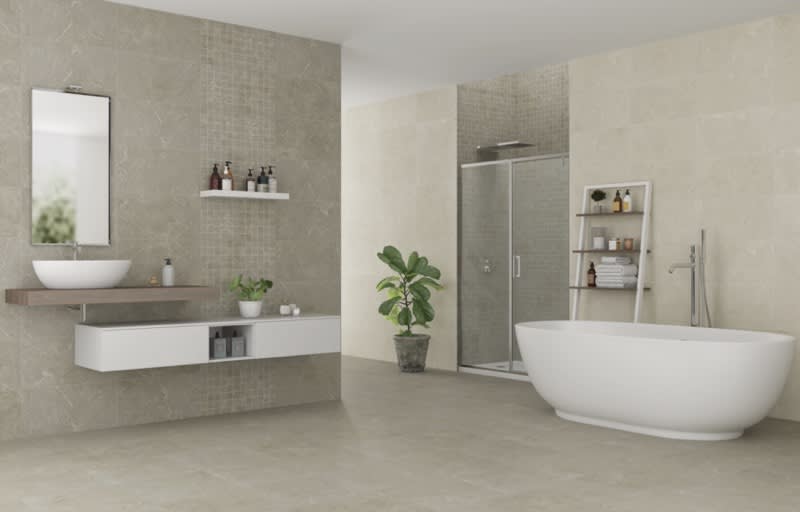 Natural Limestone Effect Porcelain Tiles